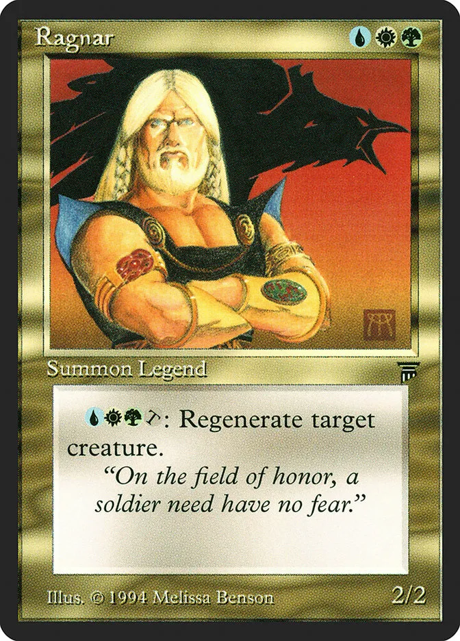 1994 Legends Ragnar rare #250 unlisted card image
