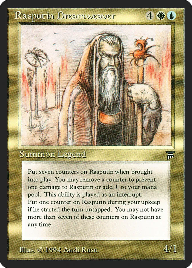 1994 Legends Rasputin Dreamweaver rare #253 unlisted card image
