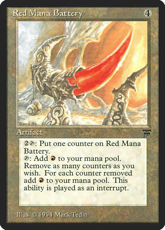 1994 Legends Red Mana Battery uncommon #291 unlisted card image