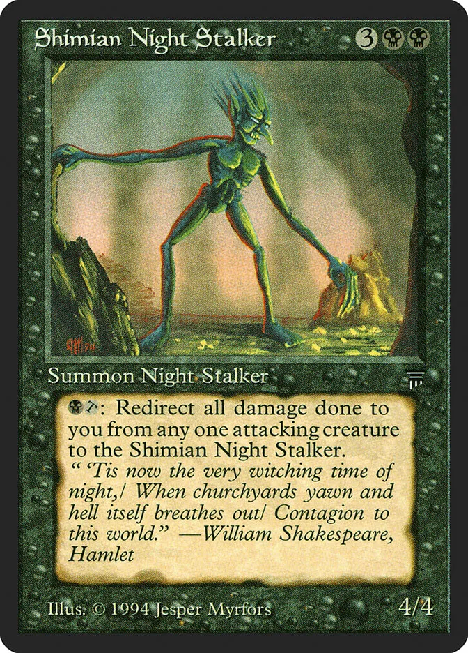 1994 Legends Shimian Night Stalker uncommon #116 unlisted card image