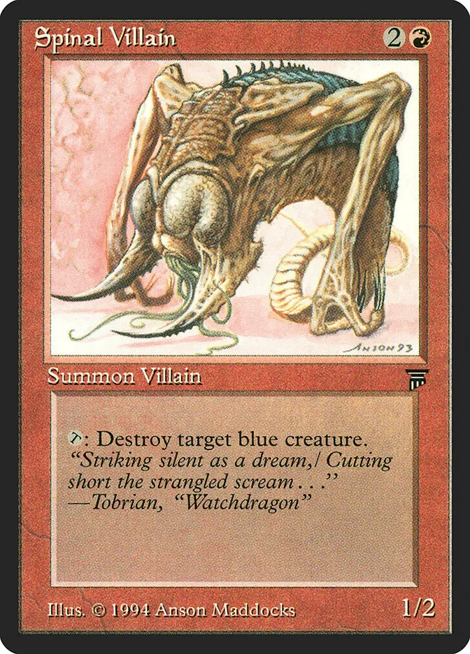 1994 Legends Spinal Villain rare #164 unlisted card image