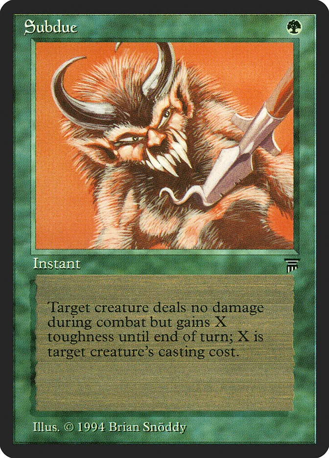 1994 Legends Subdue common #206 unlisted card image