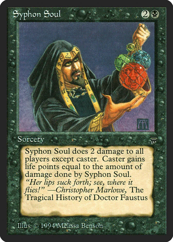 1994 Legends Syphon Soul common #118 unlisted card image