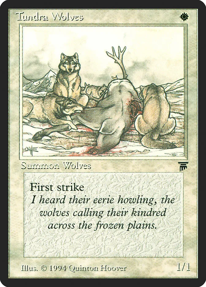 1994 Legends Tundra Wolves common #40 unlisted card image