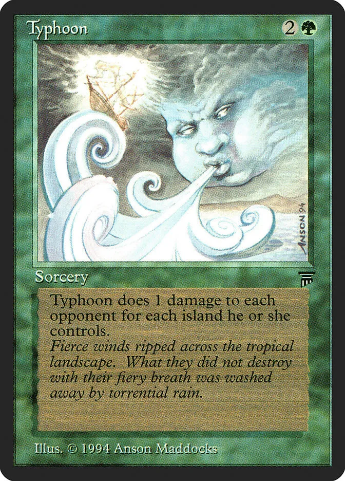 1994 Legends Typhoon rare #209 unlisted card image