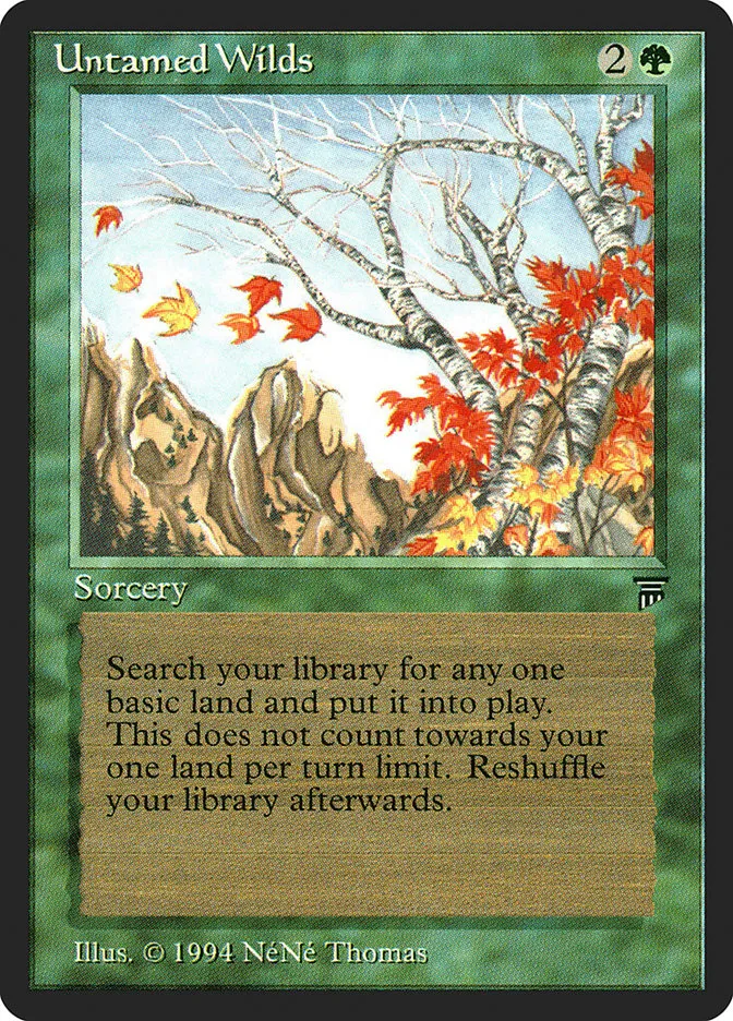 1994 Legends Untamed Wilds uncommon #210 unlisted card image