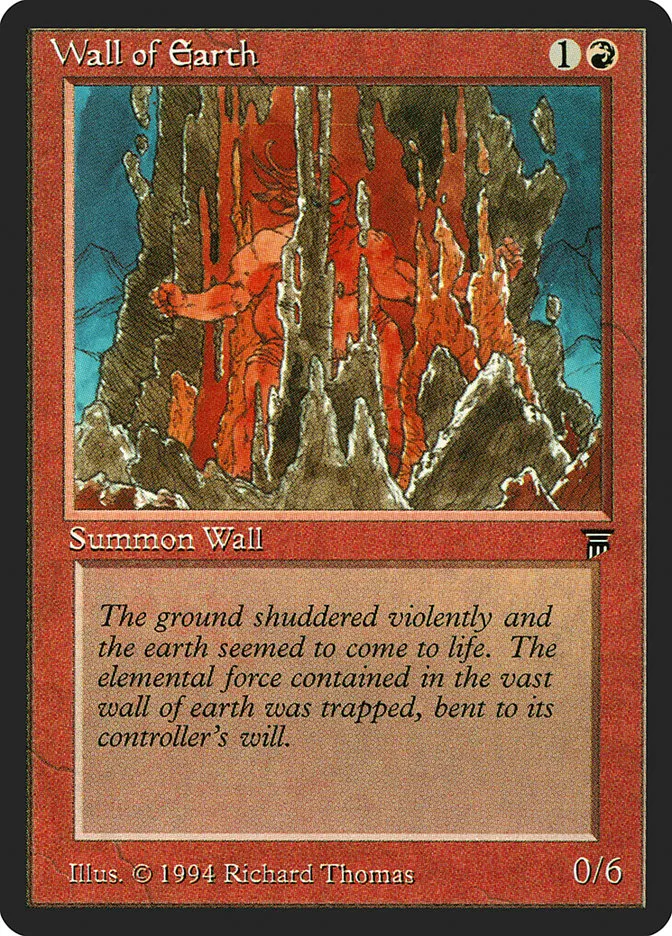 1994 Legends Wall of Earth common #169 unlisted card image