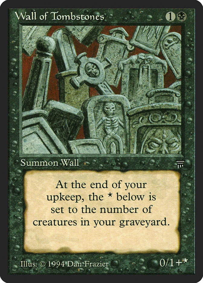1994 Legends Wall of Tombstones uncommon #129 unlisted card image