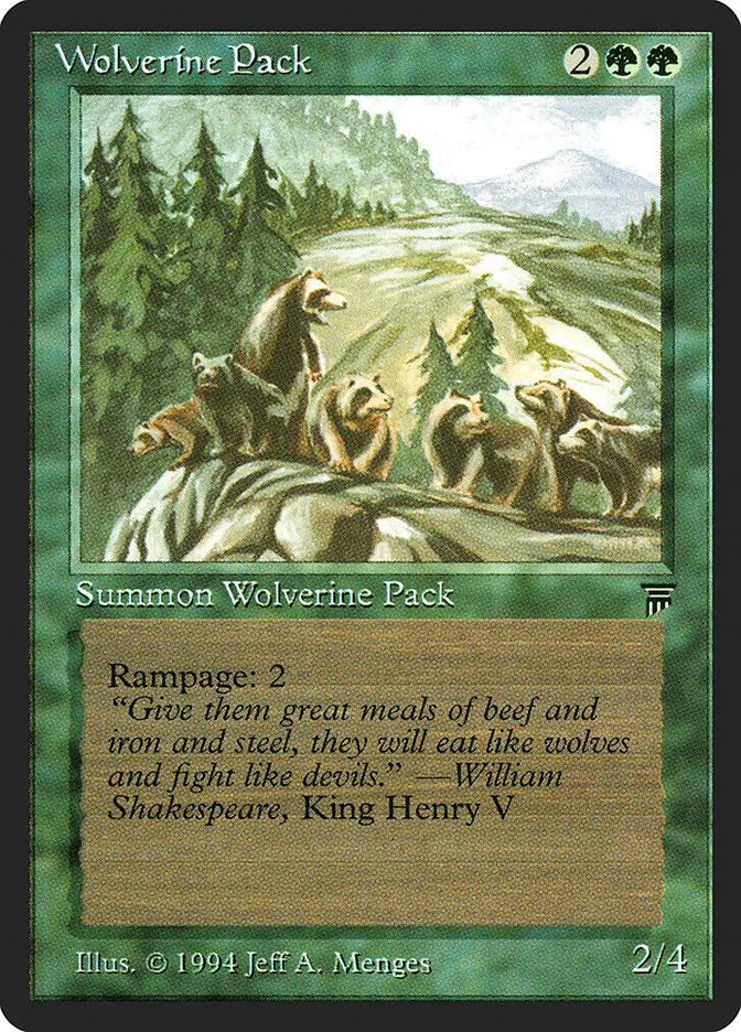 1994 Legends Wolverine Pack common #214 unlisted card image