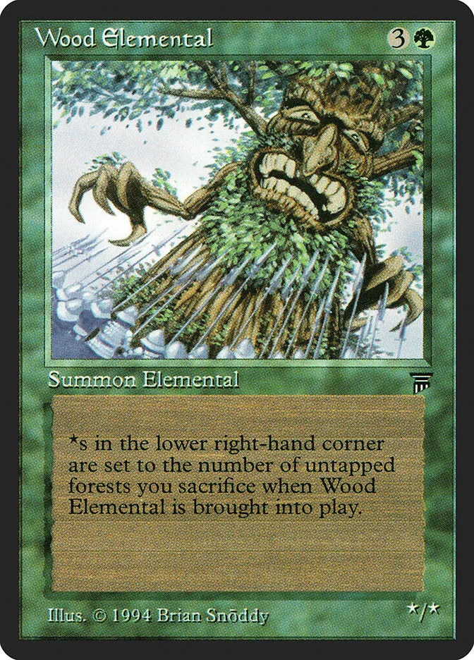 1994 Legends Wood Elemental rare #215 unlisted card image