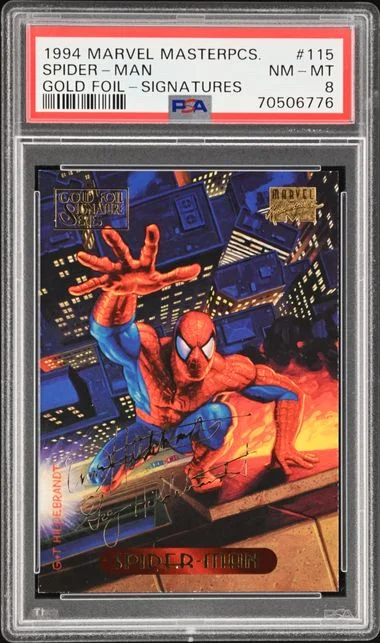 1994 Marvel Masterpieces Gold Foil Signatures Spider-Man #115 card image