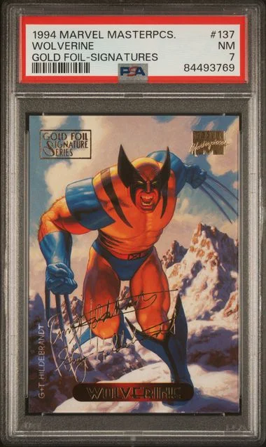 1994 Marvel Masterpieces Gold Foil-Signatures Wolverine #137 card image