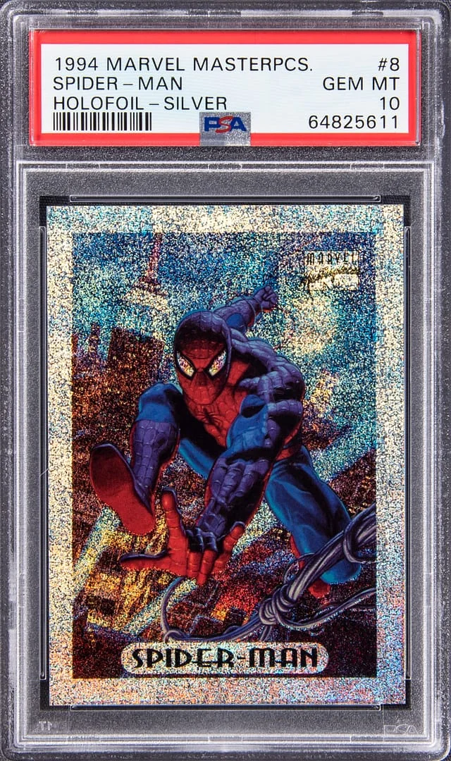1994 Marvel Masterpieces Silver Holofoil Spider-Man #8 card image