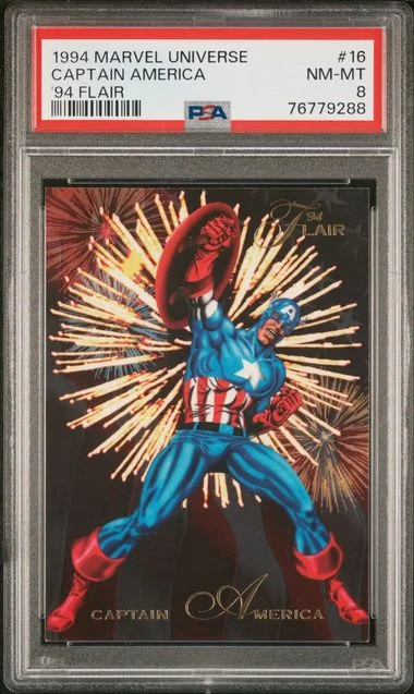 1994 Marvel Universe '94 Flair Captain America #16 card image