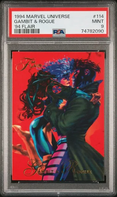 1994 Marvel Universe '94 Flair Gambit & Rogue #114 card image