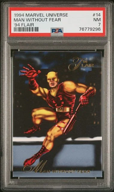 1994 Marvel Universe '94 Flair Man Without Fear #14 card image