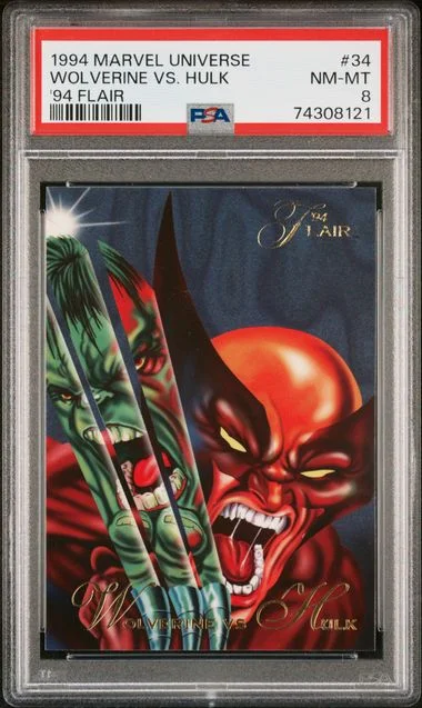 1994 Marvel Universe '94 Flair Wolverine Vs. Hulk #34 card image