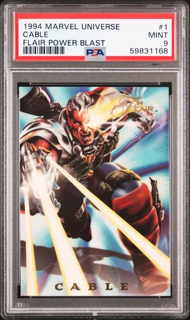 1994 Marvel Universe Flair Power Blast Cable #1 card image