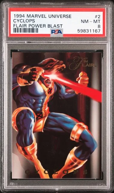 1994 Marvel Universe Flair Power Blast Cyclops #2 card image