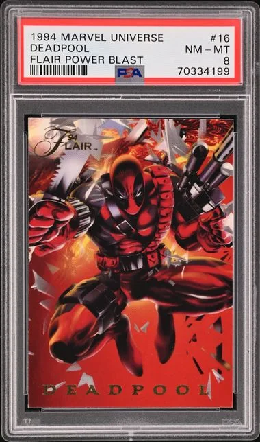 1994 Marvel Universe Flair Power Blast Deadpool #16 card image