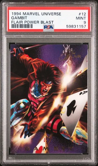1994 Marvel Universe Flair Power Blast Gambit #12 card image