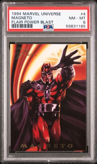 1994 Marvel Universe Flair Power Blast Magneto #4 card image