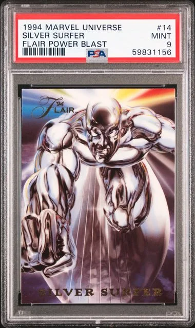 1994 Marvel Universe Flair Power Blast Silver Surfer #14 card image