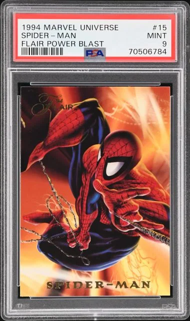 1994 Marvel Universe Flair Power Blast Spider-Man #15 card image