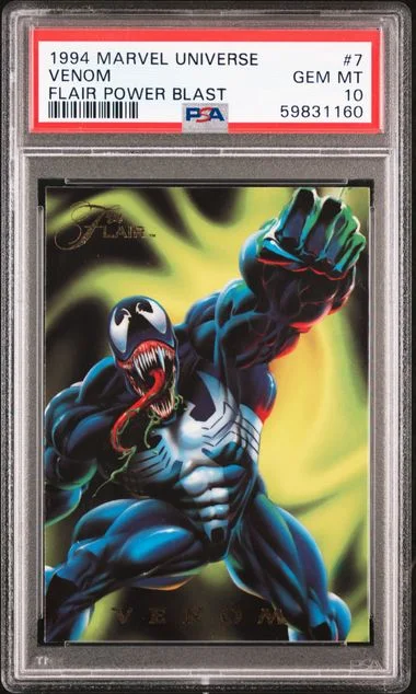 1994 Marvel Universe Flair Power Blast Venom #7 card image