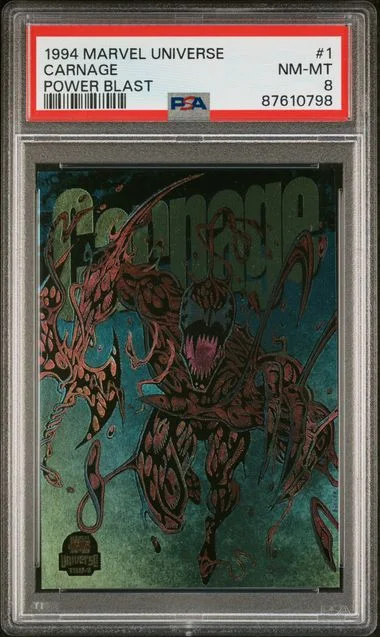 1994 Marvel Universe Power Blast Carnage #1 card image