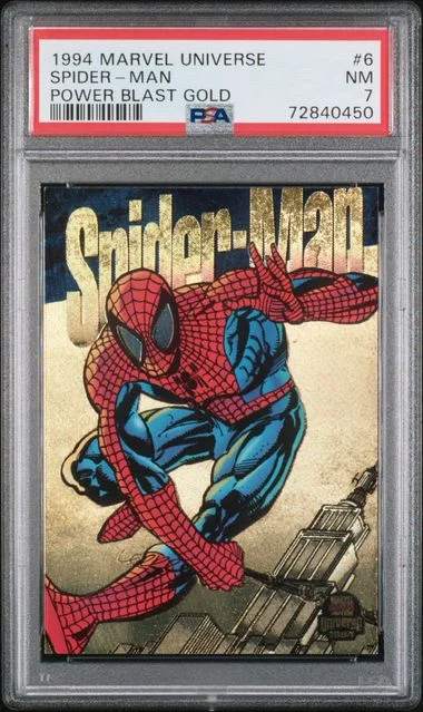 1994 Marvel Universe Power Blast Gold Spider-Man #6 card image