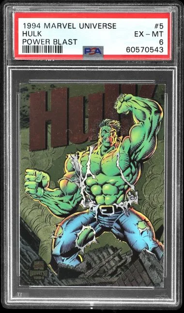 1994 Marvel Universe Power Blast Hulk #5 card image