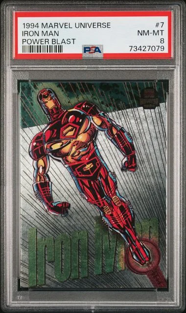 1994 Marvel Universe Power Blast Iron Man #7 card image