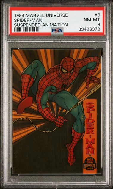 1994 Marvel Universe Suspended Animation Spider-Man #6 card image