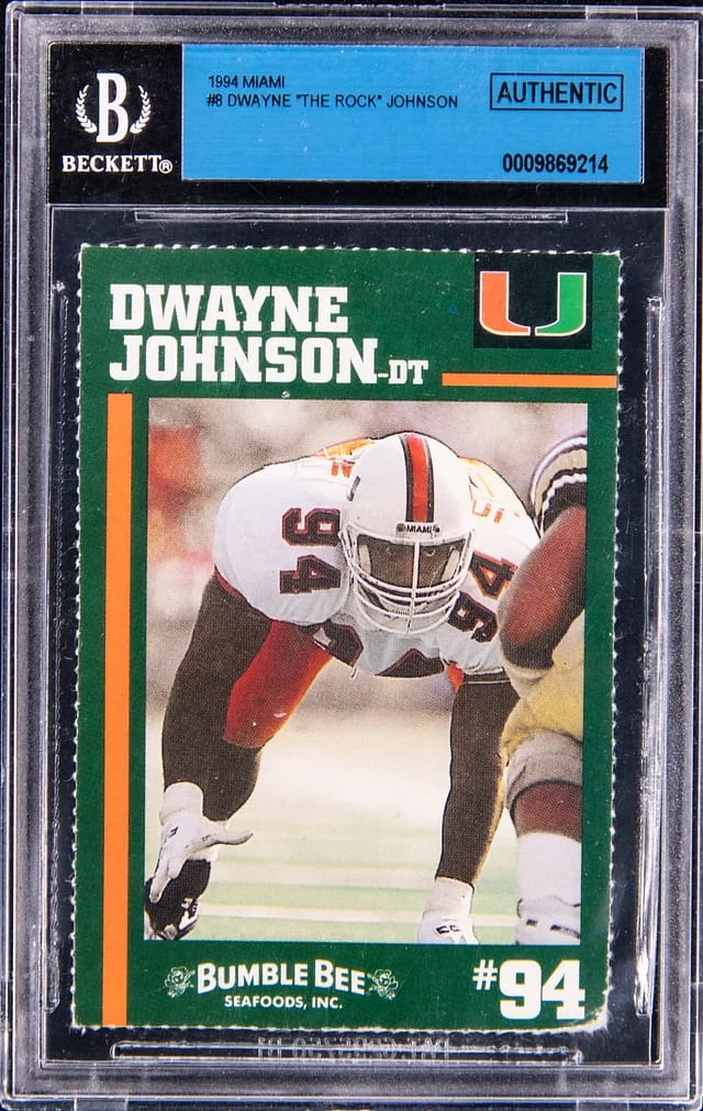 1994 Miami Dwayne Johnson #8 card image
