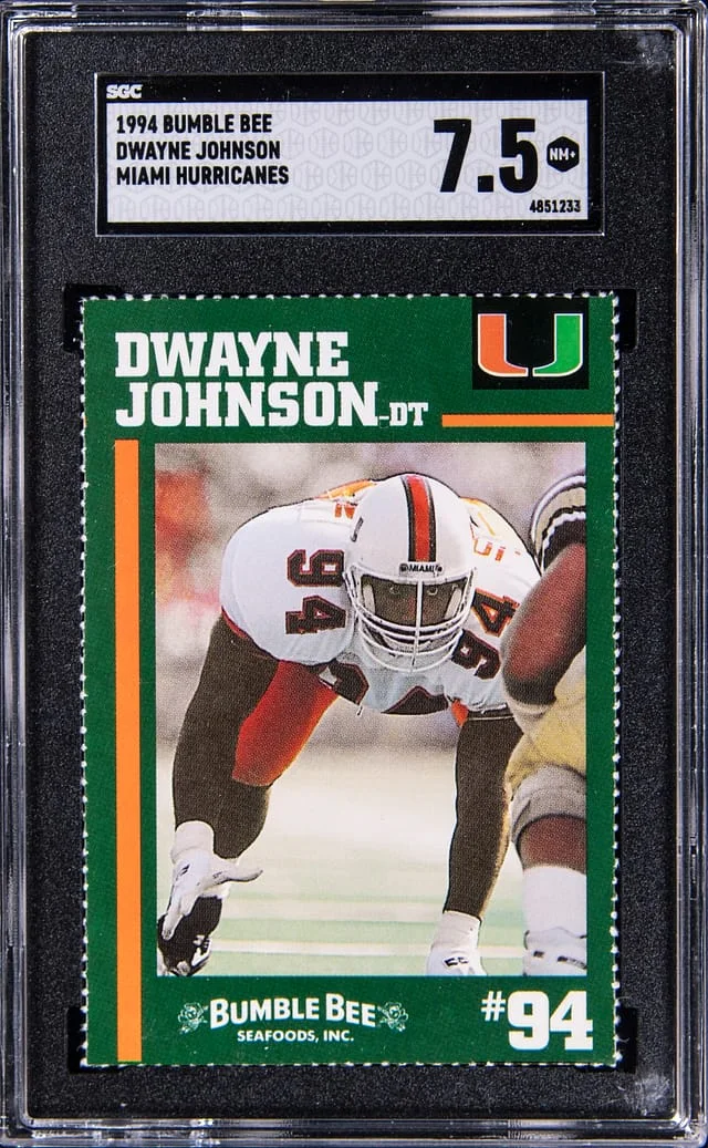 1994 Miami/Bumble Bee Dwayne The Rock Johnson #8 card image