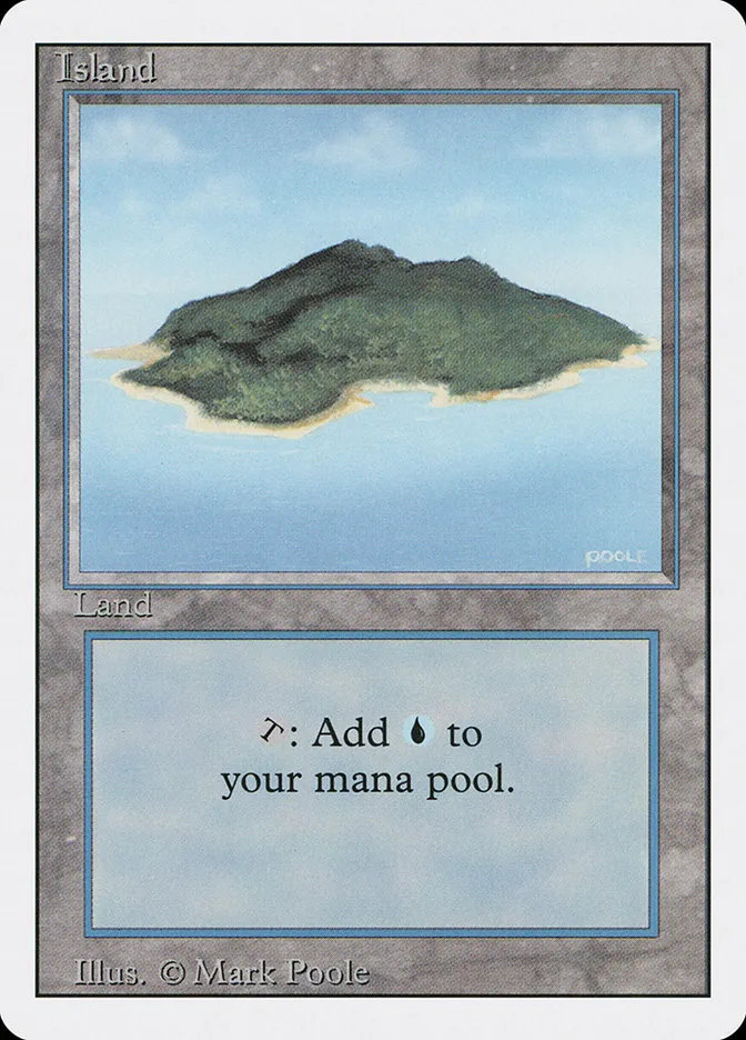 1994 Revised Edition Island common #296 common card image