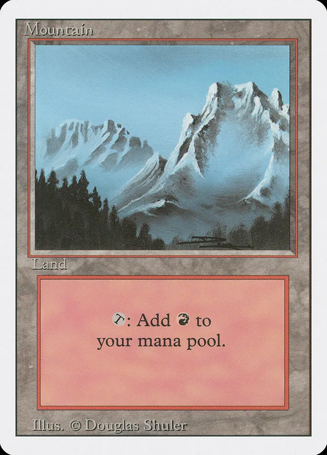 1994 Revised Edition Mountain common #302 common card image
