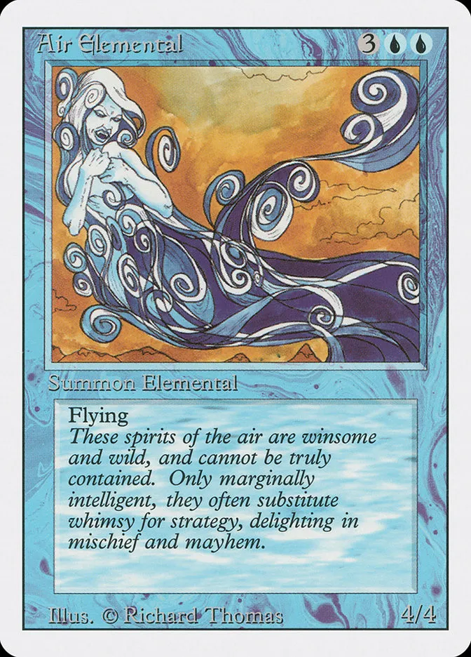 1994 Revised Edition Air Elemental uncommon #47 uncommon card image