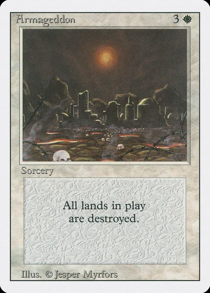 1994 Revised Edition Armageddon rare #2 rare card image