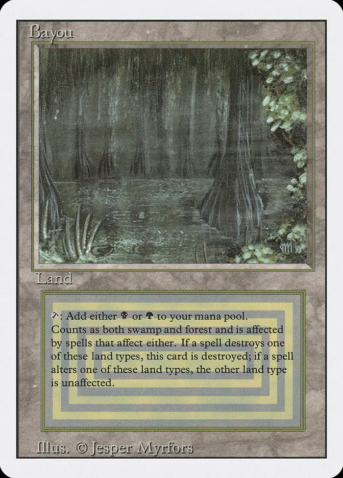 1994 Revised Edition Bayou rare #283 rare card image