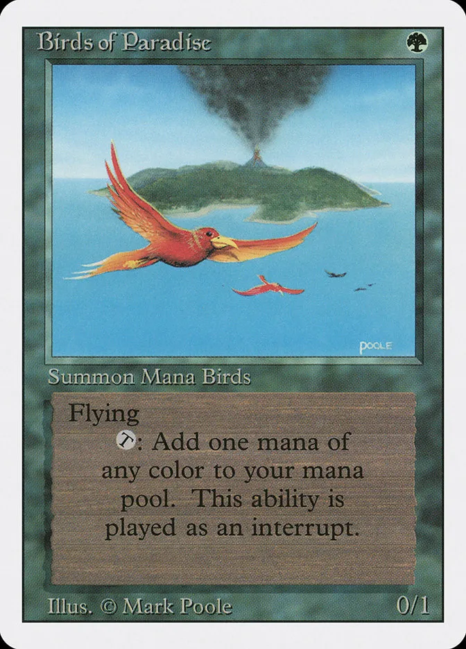 1994 Revised Edition Birds of Paradise rare #187 rare card image