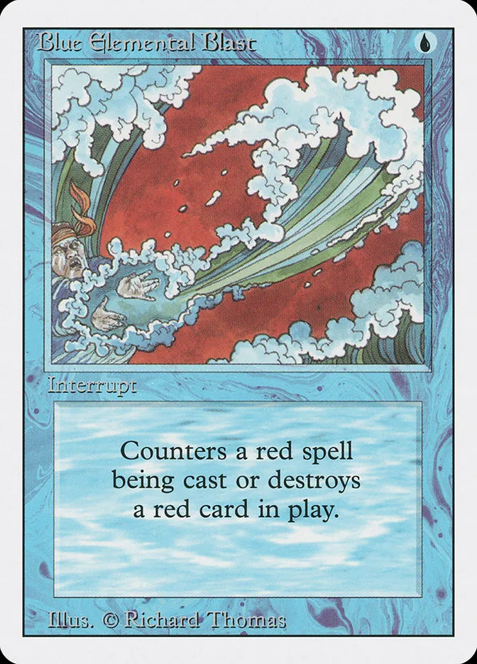 1994 Revised Edition Blue Elemental Blast common #49 common card image