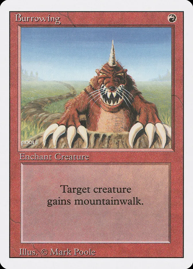 1994 Revised Edition Burrowing uncommon #140 uncommon card image