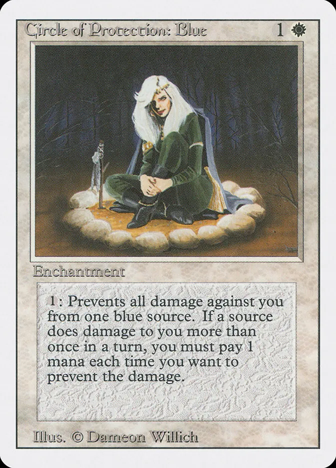 1994 Revised Edition Circle of Protection: Blue common #10 common card image