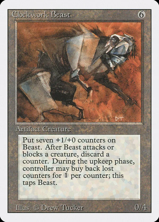 1994 Revised Edition Clockwork Beast rare #240 rare card image