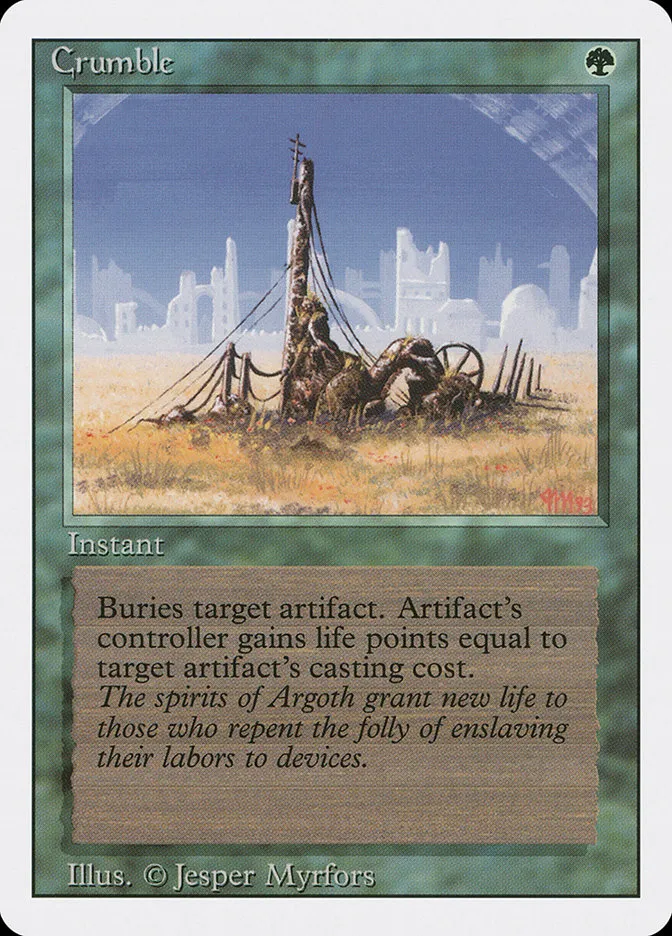 1994 Revised Edition Crumble uncommon #191 uncommon card image