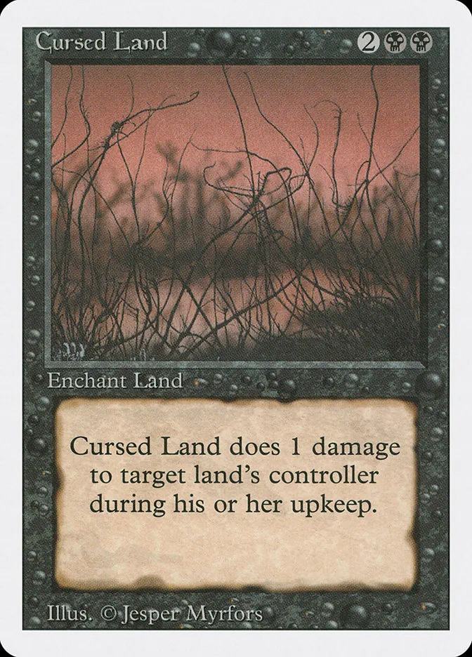 1994 Revised Edition Cursed Land uncommon #98 uncommon card image