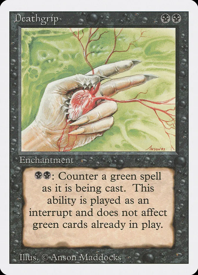 1994 Revised Edition Deathgrip uncommon #101 uncommon card image