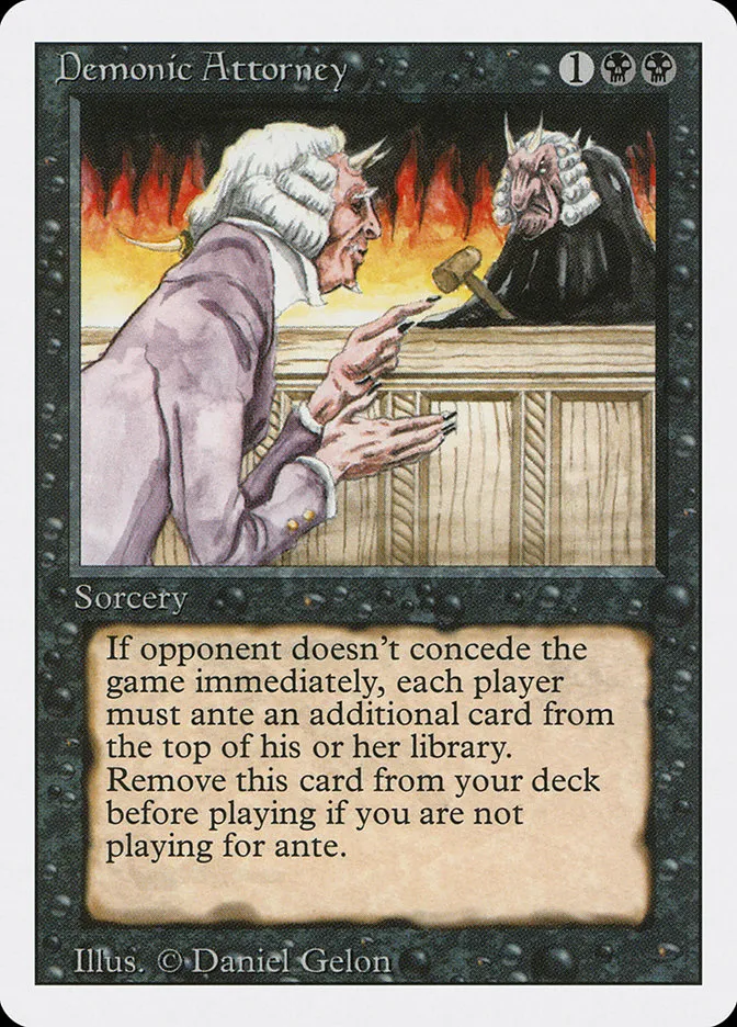 1994 Revised Edition Demonic Attorney rare #103 rare card image